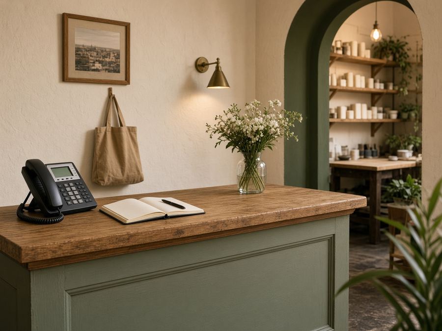 Contact desk at Smothers Livery House in Bologna